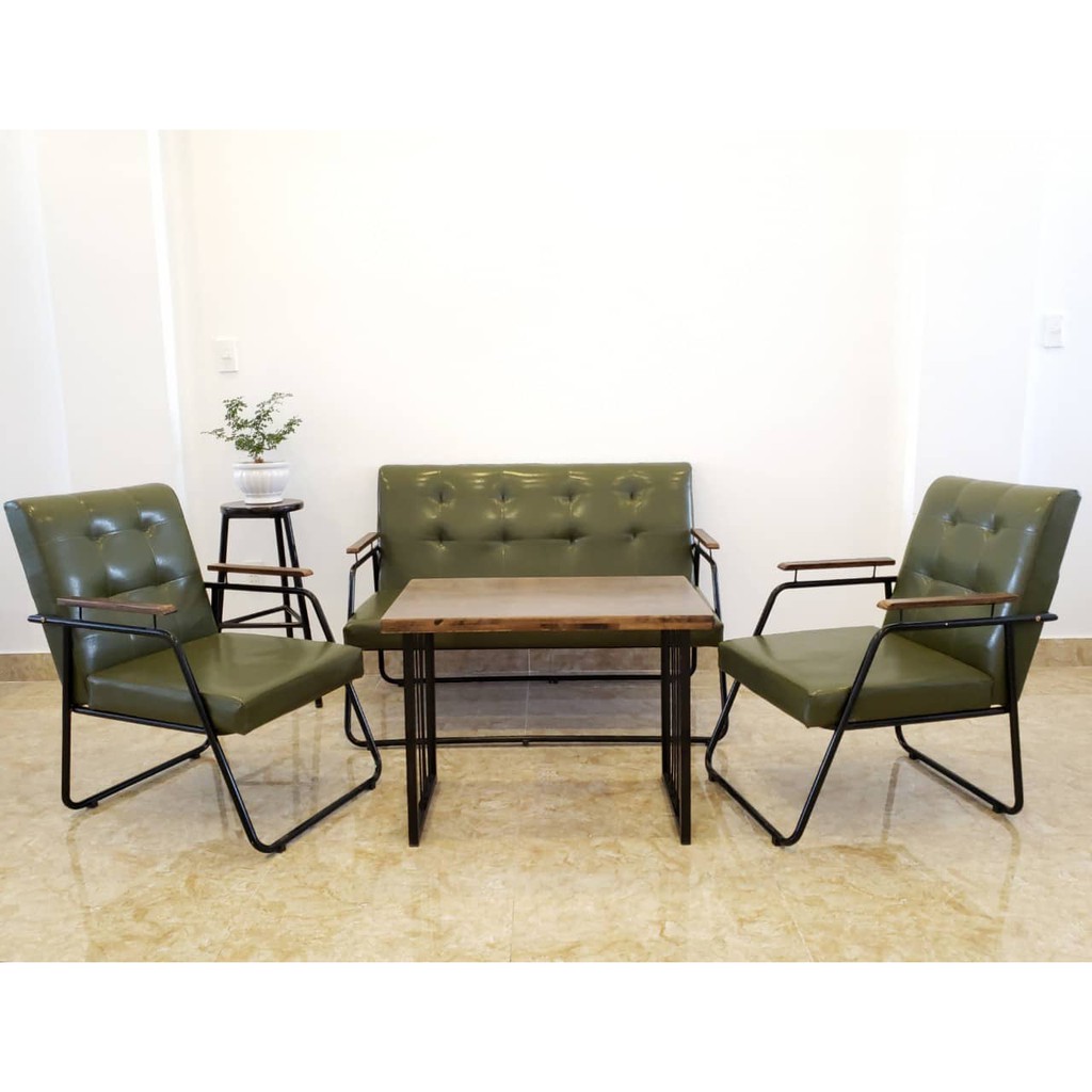 Ghế sofa cafe đơn chân sắt