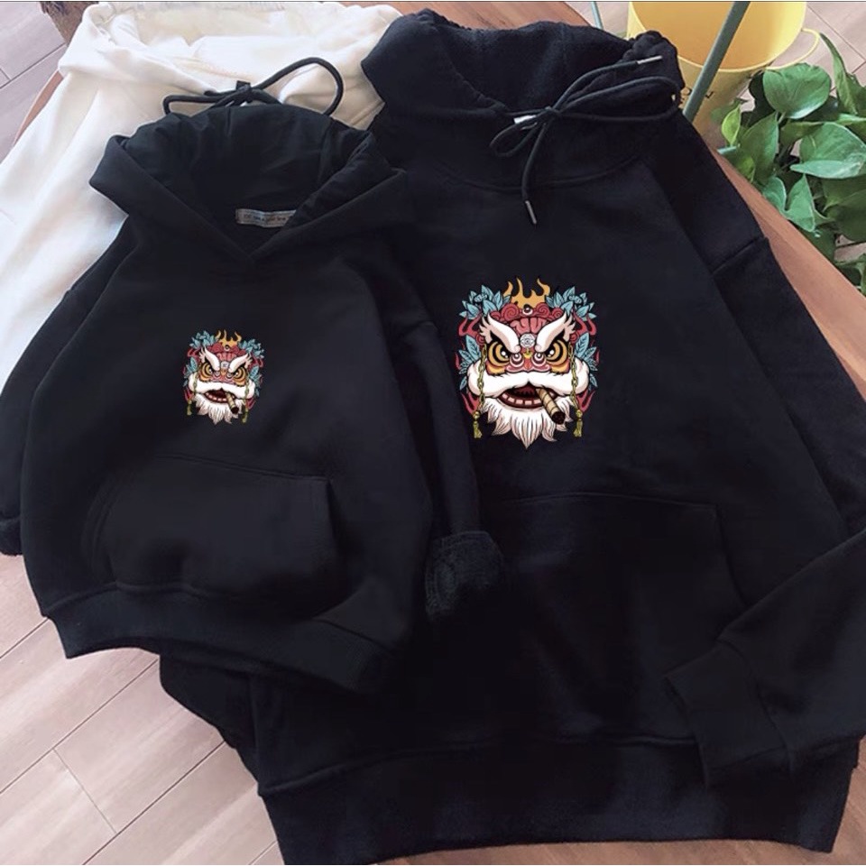 Áo hoodie CONXINH form rộng nỉ trẻ em hình in Con Lân,thời trang thu đông cho trẻ em từ 4 đến 10 tuổi