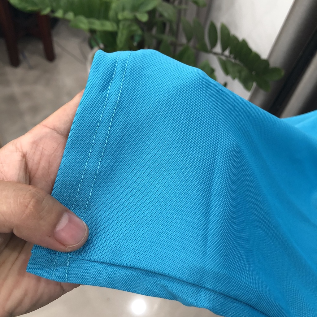 Áo Thun Có Cổ Polo Cá Sấu 4 Chiều Cổ Bẻ Màu Xanh Da Trời Form Xuông Dùng Cho Nam Và Nữ