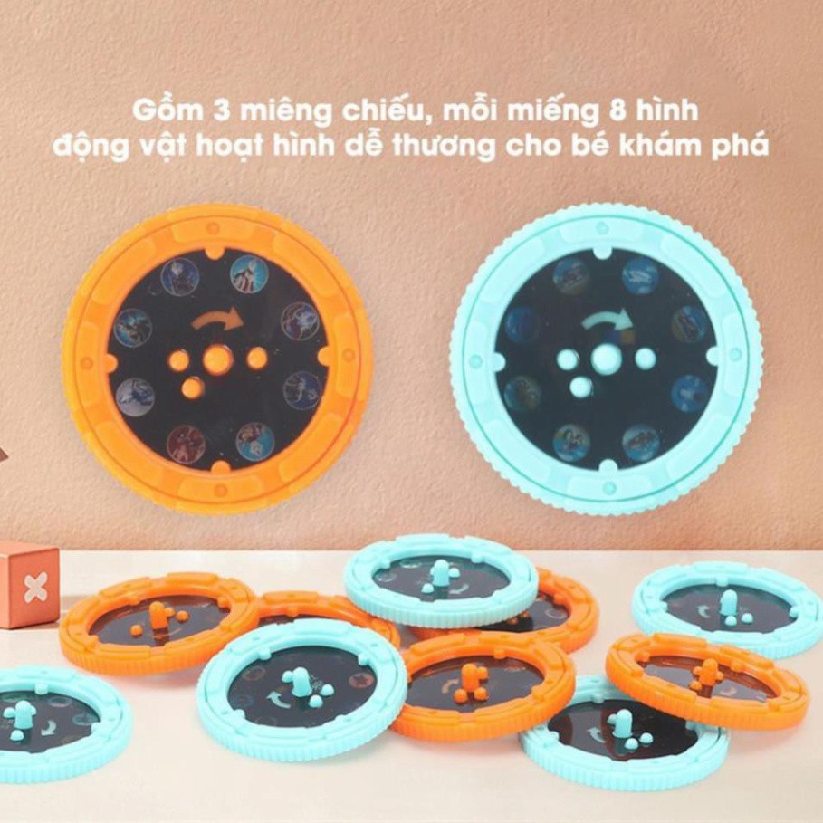 Đèn Pin Chiếu Hình Cho Bé Hapi Toys - 80 hình ảnh sắc nét, 8 chủ đề nhận biết đồ chơi cho bé phát triển trí tuệ