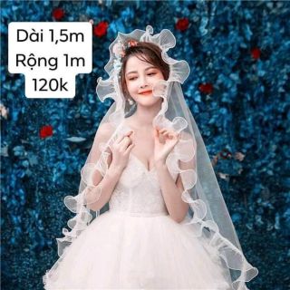 [ Đủ mẫu ] Voan lúp cô dâu xinh ( đã gắn xược cài tóc)
