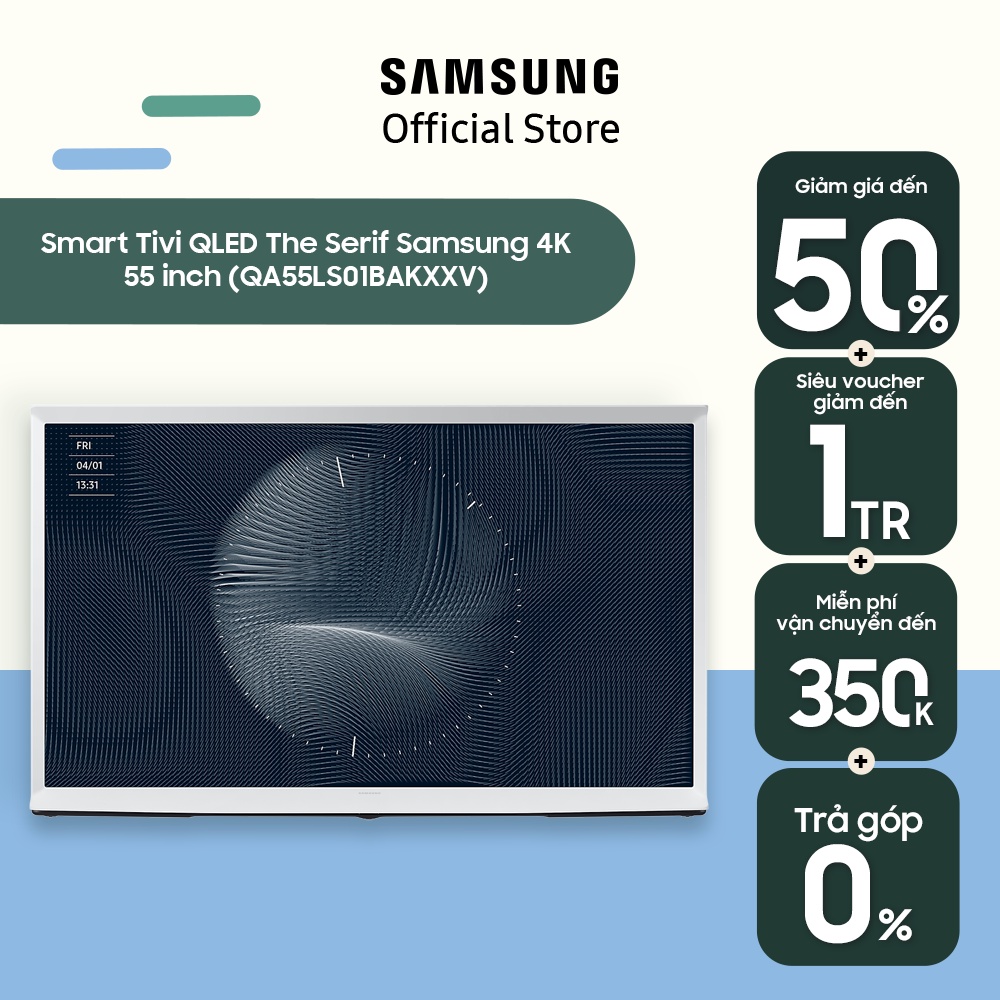 Smart Tivi QLED The Serif Samsung 4K 55 inch QA55LS01BAKXXV - Miễn Phí Lắp Đặt