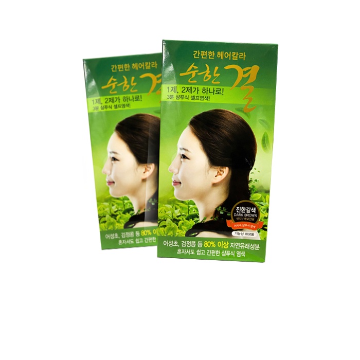 Dầu Gội Nhuộm Tóc Phủ Bạc Ganpyeonhan Hair-Color Soon Han Gyeol