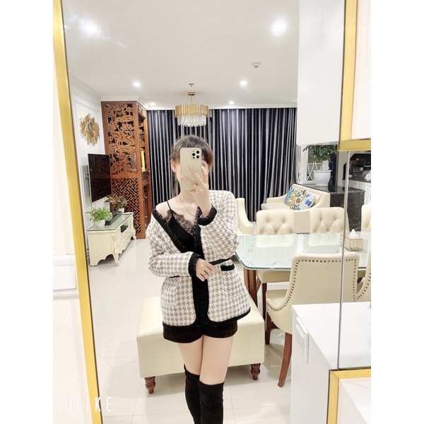 ÁO LEN HOẠ TIẾT ZIZAC CỔ TIM VIỀN REN.ảnh thật shop mặc