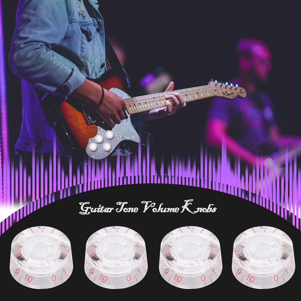 SUSANS Nút Điều Chỉnh Âm Lượng Đàn Guitar Bass Les Paul LP Màu Đỏ Trong Suốt