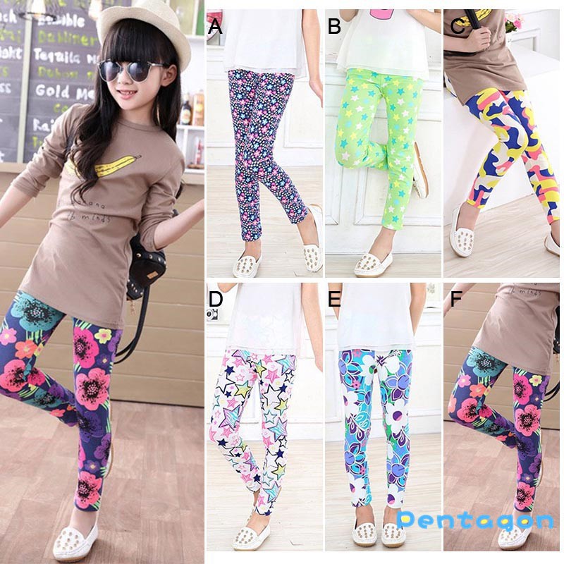 Quần legging hoa xinh xắn cho bé gái