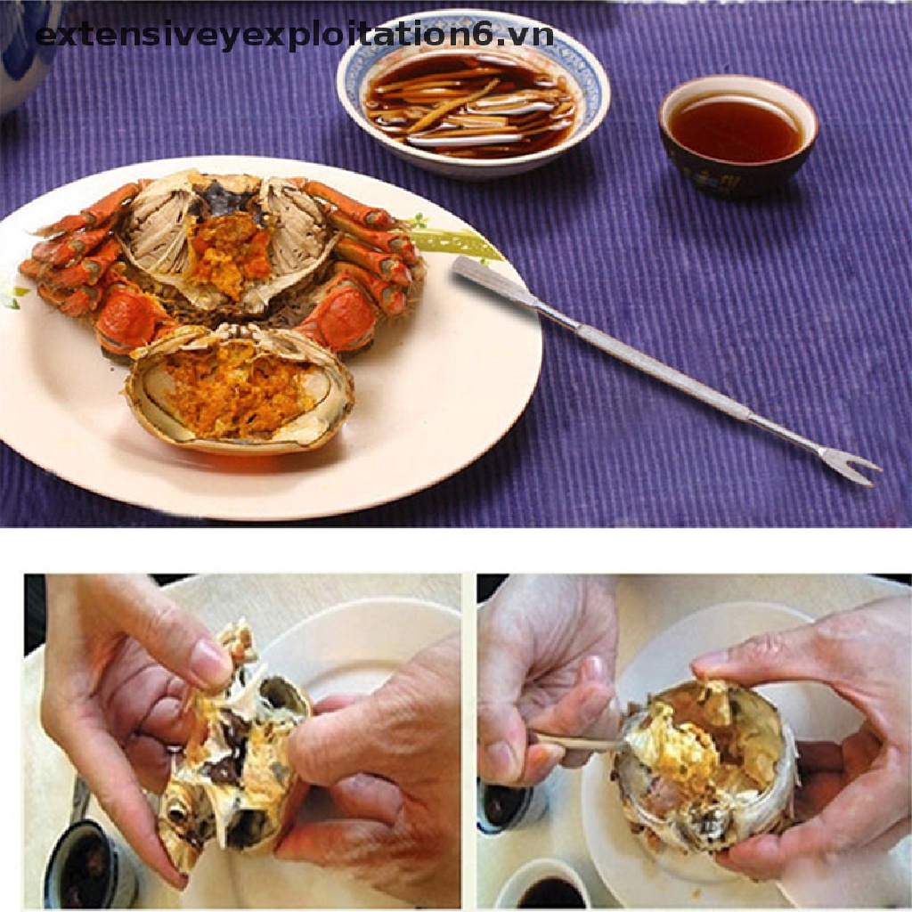 Set 4 Dụng Cụ Ăn Hải Sản Bằng Thép Không Gỉ E6VN / 4 Cái