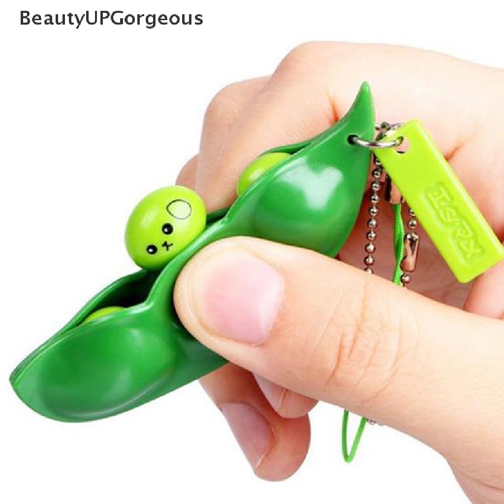 Móc Khóa Hạt Đậu Nành Bóp Giảm Căng Thẳng Bằng Cao Su Tốt lắm.