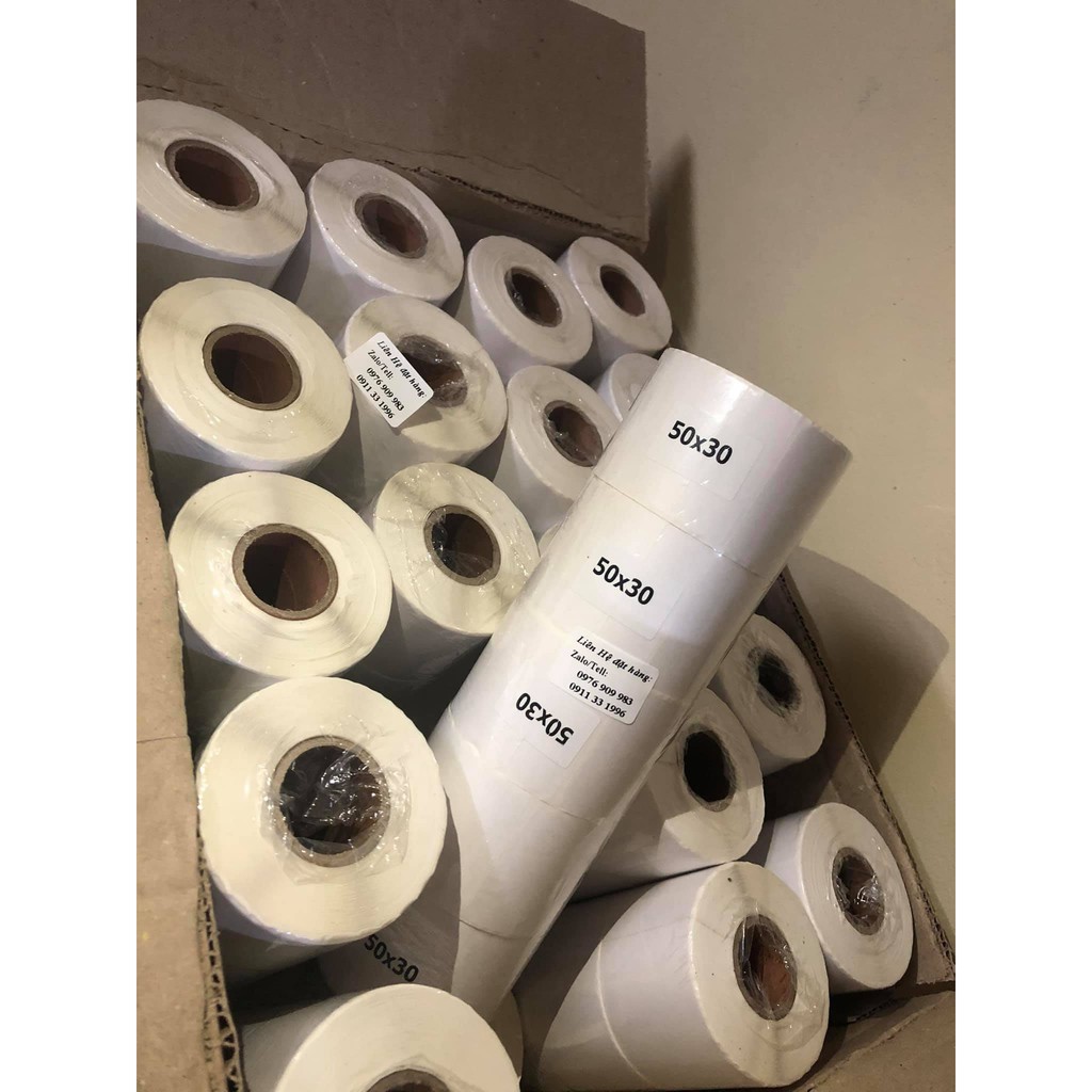 Giấy in tem trà chanh - trà sữa, Decal nhiệt 50x30 , Tem dán cốc trà sữa