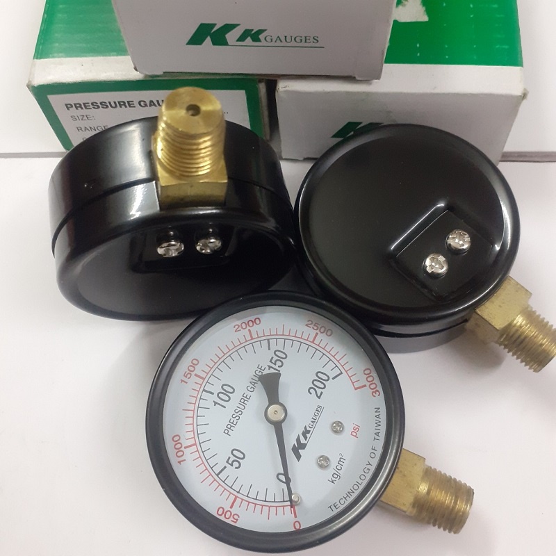 Đồng hồ áp suất áp lực nước hơi khí 100kg/cm2 mặt 63 KKgauges