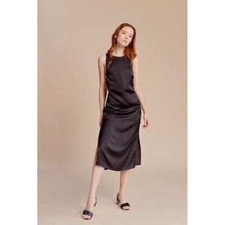 Popbirdy-Đầm Lụa July Hở Lưng Đan Dây Chéo