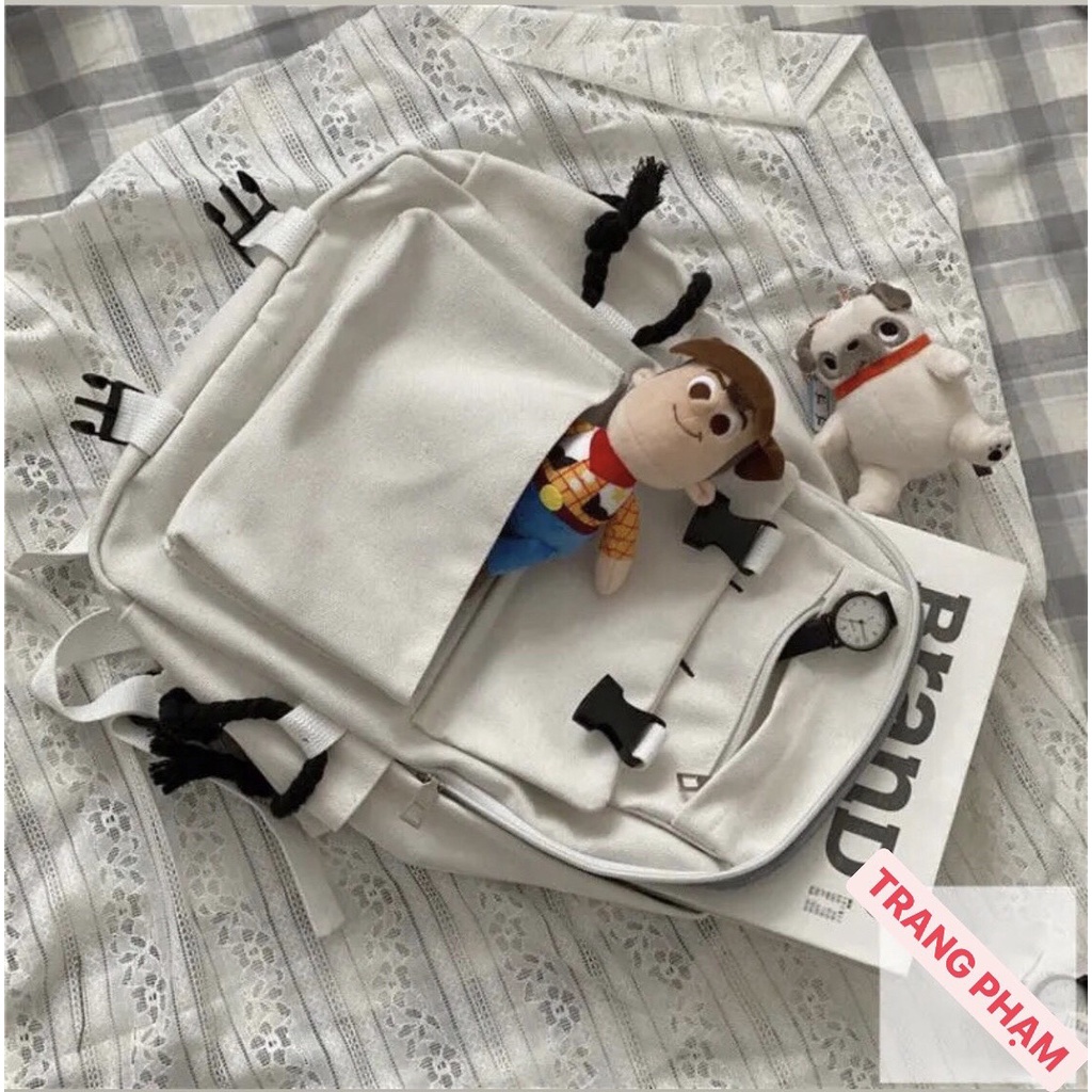 Balo Đi Học Ulzzang Basic Nam Nữ, Ba Lô Fashion Giá Rẻ Chống Nước