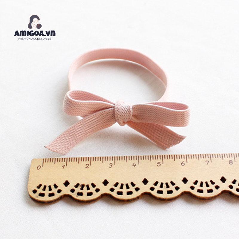 Dây Cột Tóc Cao Su Thắt Nơ Đơn Giản Thời Trang Cho Nữ