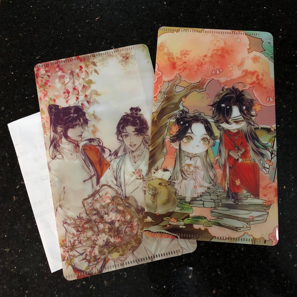 Combo 2 kẹp tài liệu mini Thiên Quan Tứ Phúc manhua STARember minh họa, chính hãng Bilibili