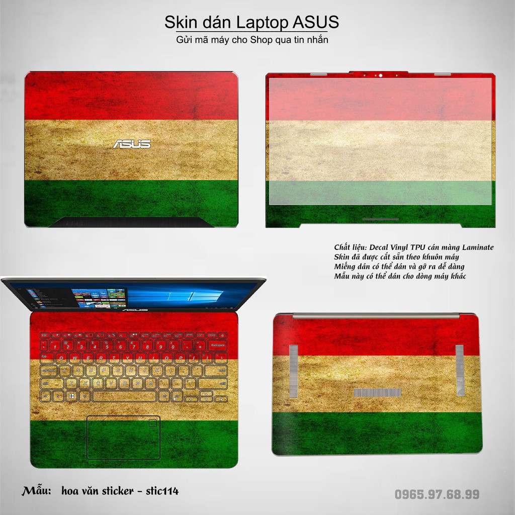 Skin dán Laptop Asus in hình Hoa văn sticker _nhiều mẫu 19 (inbox mã máy cho Shop)