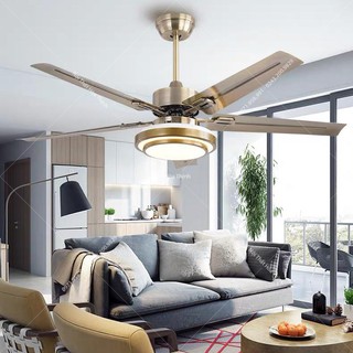 (Bảo hành 5 năm) Quạt trần đèn led cánh thép, động cơ đồng, đảo 2 chiều , 3 chế độ, HT-506R