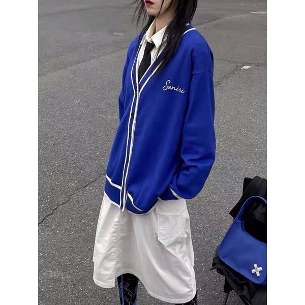 Áo khoác Cardigan len Suniri nữ dày dặn phong cách Hàn Quốc