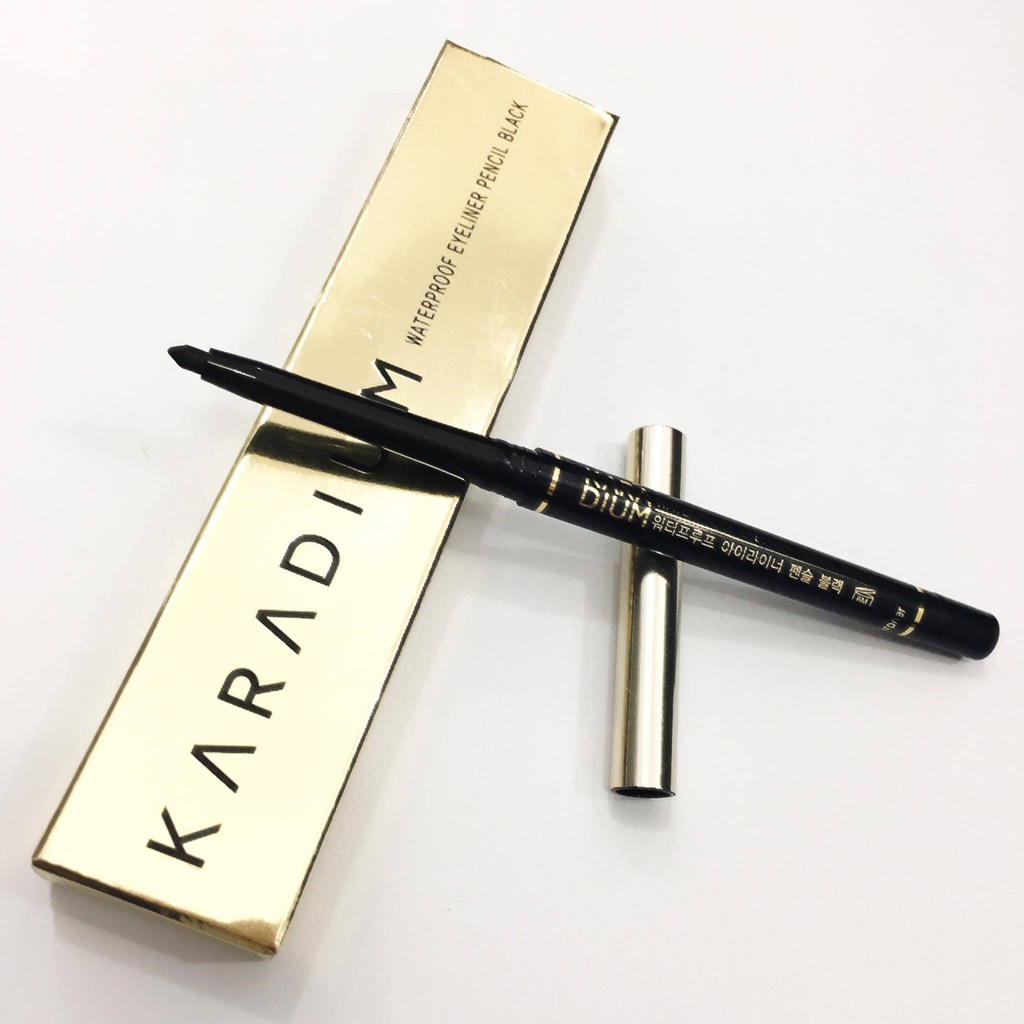 CHÌ KẺ MẮT KHÔNG TRÔI CHỐNG NƯỚC KARADIUM WATERPROOF EYELINER PENCIL BLACK