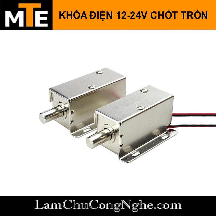 Khóa điện Solenoid Lock LY-01 - Khóa điện chốt tròn DC 12-24V