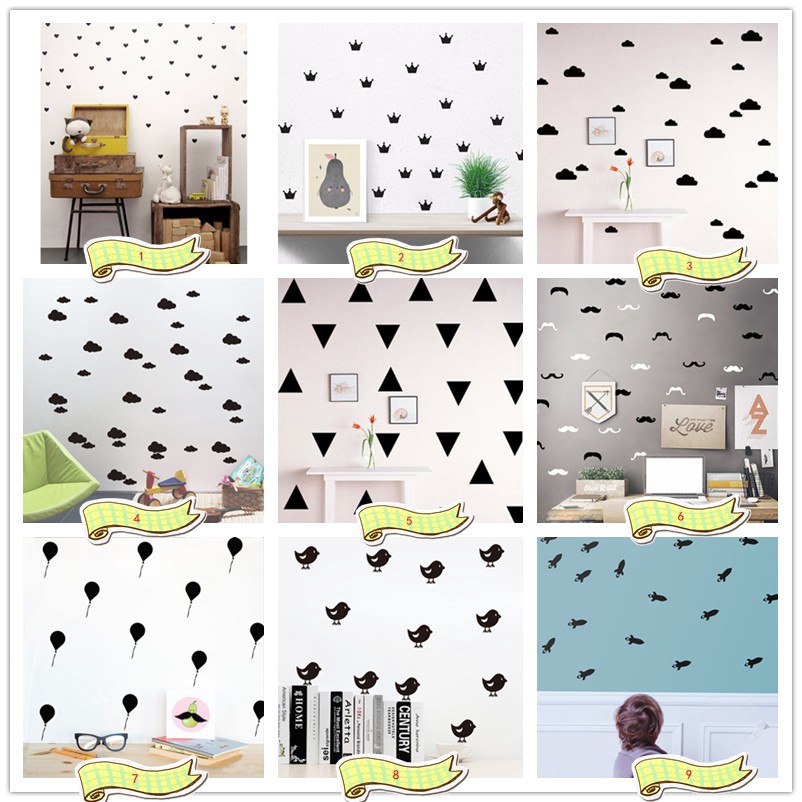 Decal dán tường nhiều kiểu dễ thương dùng trang trí