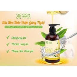 Sữa tắm thảo dược Gừng Nghệ Cocayhoala chai 300g dưỡng trắng, mờ thâm, ngăn ngừa mụn và hạn chế viêm tắc lỗ chân lông | BigBuy360 - bigbuy360.vn