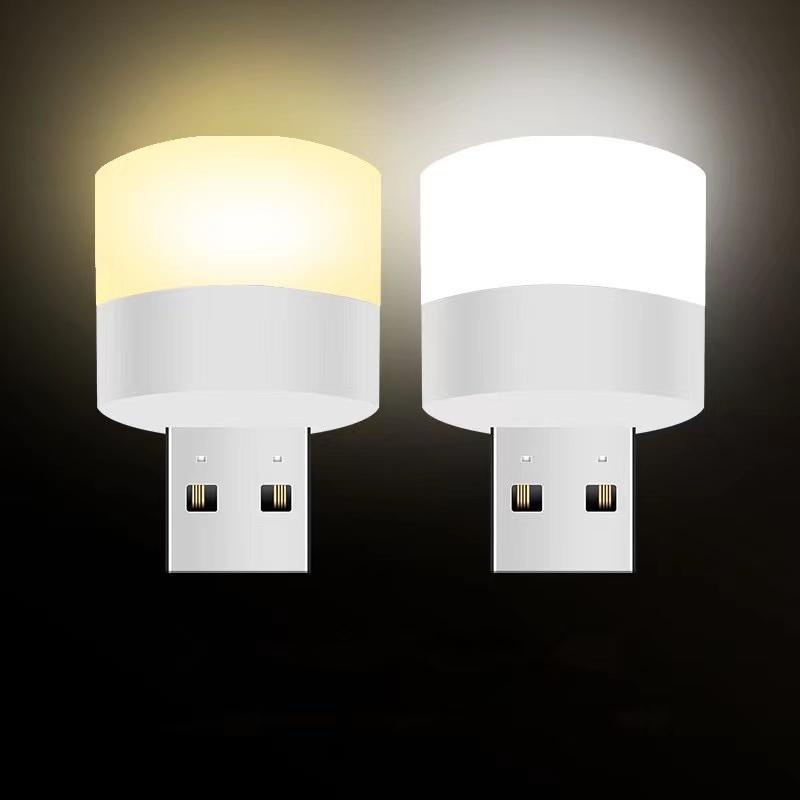 Đèn LED Tròn Nhỏ Bảo Vệ Mắt Sạc Điện Thoại / Máy Tính Cổng USB