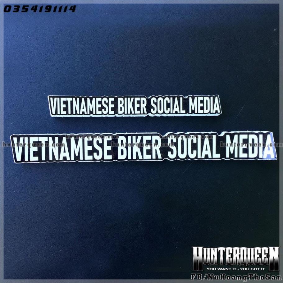 Tem Vietnamese Biker Social Media. Decal cao cấp chống nước, không bay màu HOT