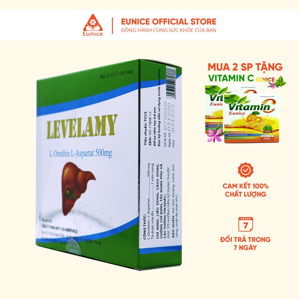 Viên uống sơ gan Levelamy 500mg  - Phân phối bởi Eunice
