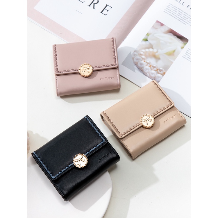 Ví Ngắn Gập Ba Thiết Kế Giản Dị Dành Cho Nữ