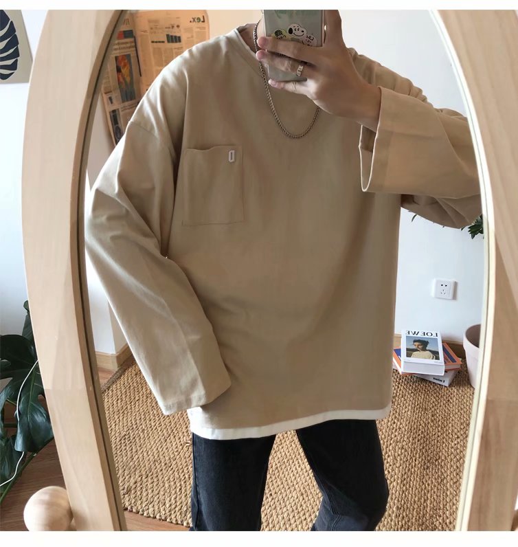 Áo Thun Tay Dài Giả Hai Lớp Phong Cách Hàn Quốc 5 Màu Lựa Chọn Cho Nam | BigBuy360 - bigbuy360.vn