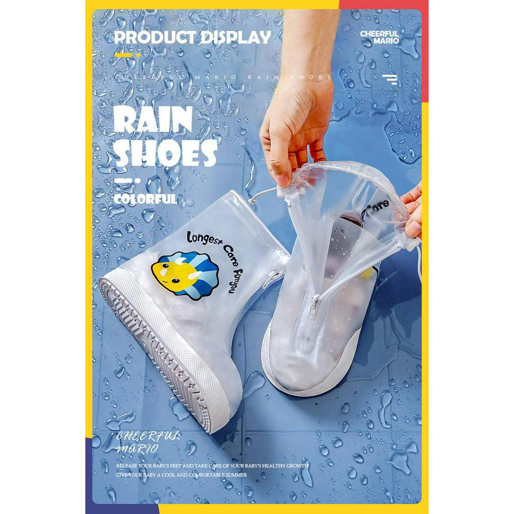 Giày bốt 2022 Cheerful Mario đi mưa chống trượt không thấm nước hình cho bé 20-27.5cm