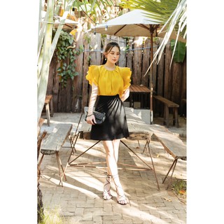 Áo lụa xước tay cánh tiên -HBSM809.1