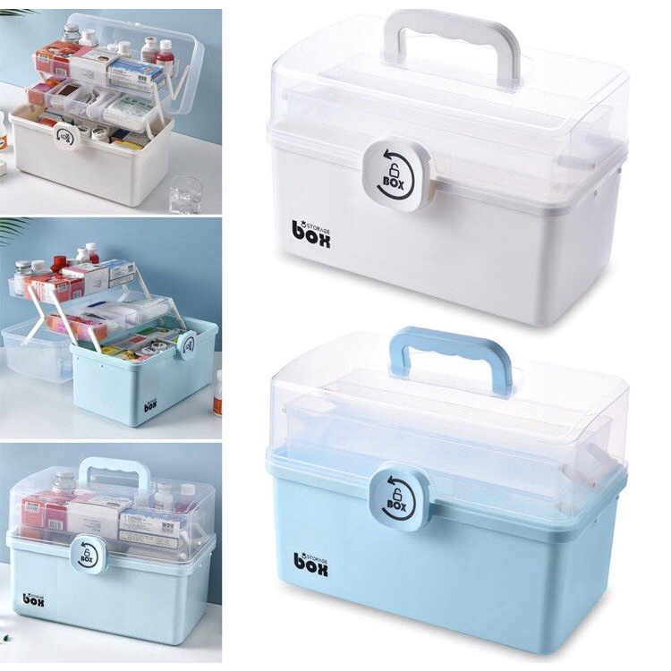 TỦ THUỐC GIA ĐÌNH BẰNG NHỰA CAO CẤP DÀY ĐẸP THIẾT KẾ 3 TẦNG ĐỂ ĐỒ DÙNG TIỆN DỤNG, DỄ DÀNG GẤP GỌN KHI KHÔNG DÙNG