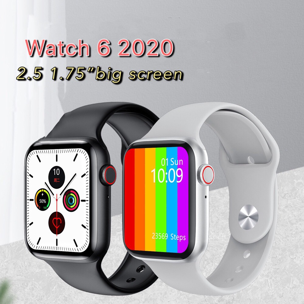 [Mã 252ELSALE hoàn 7% đơn 300K] Đồng Hồ Thông Minh w003 - Smart watch 6 Seri 6 - Màn Hình Tràn Viền -chống nước ip68