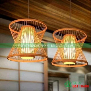 Đèn mây tre đan cao cấp, bộ lồng mây tre