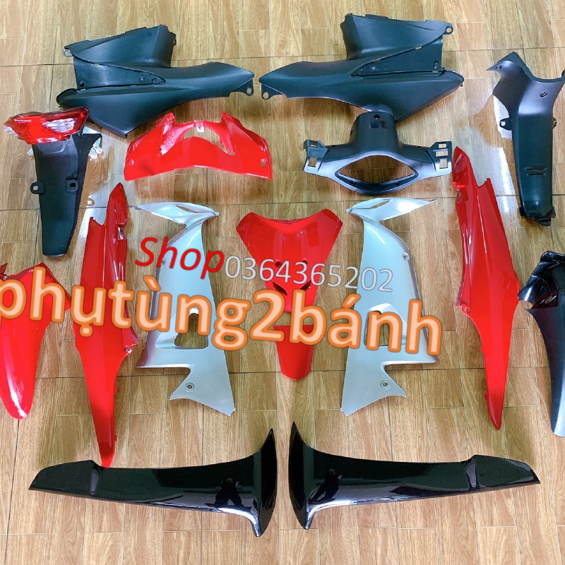 Bộ yếm dàn áo xe WAVE RS -Wave S100-Wave alpha-Wave 50cc -dàn áo nhựa abs