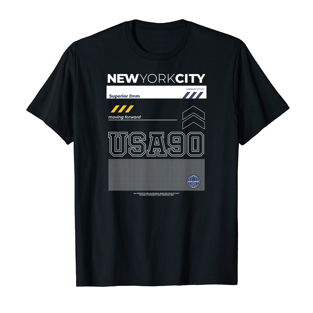 Áo thun cotton unisex HTFashion in hình new york city superior denim 14166