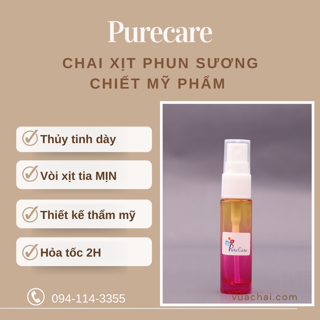 (MỚI) Chai thủy tinh Vòi xịt phun sương Hoa văn màu 5ml 10ml cao cấp chiết nước hoa tinh dầu