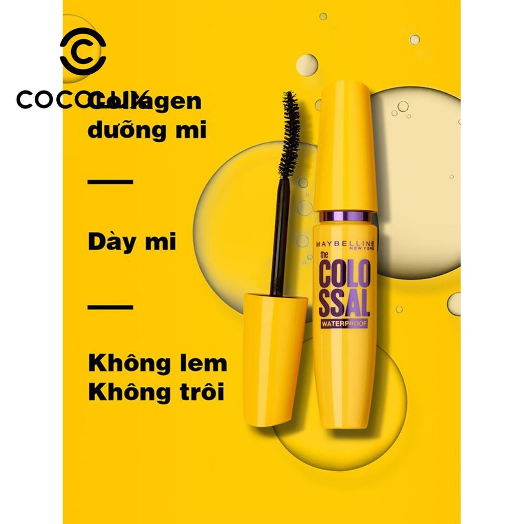 Mascara Maybelline Colossal Waterproof Black [Coco Shop]