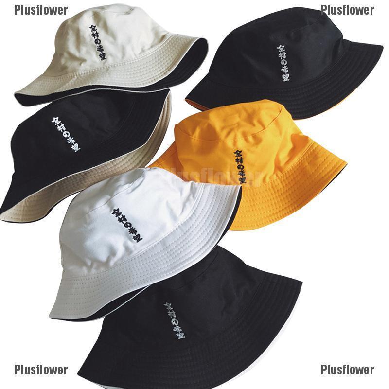 Nón bucket 2 mặt chất liệu bằng cotton thiết kế đơn giản