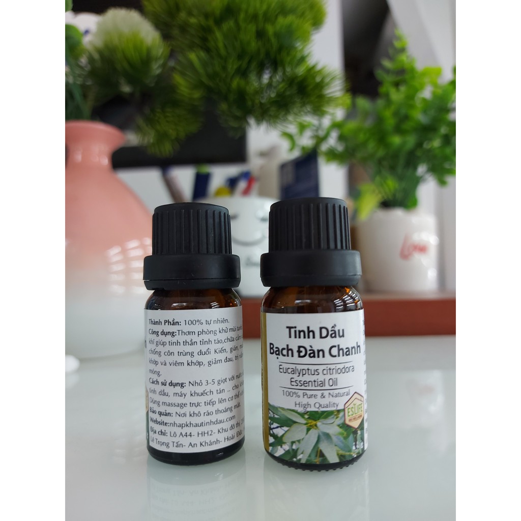 Tinh dầu bạch đàn chanh Eucalyptus Citriodora Essential Oil  | Thơm nhà đuổi muỗi côn trùng Eslife