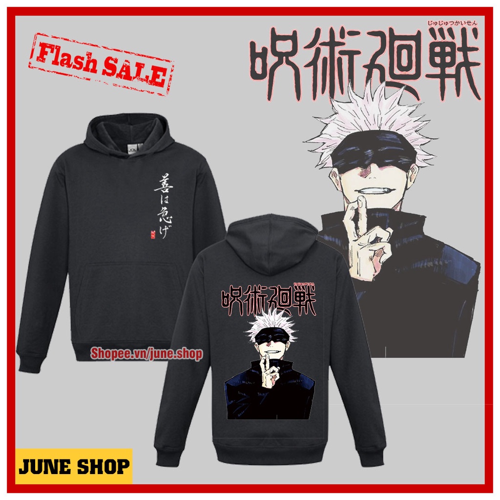 Áo Hoodie Jujutsu Kaisen, Áo Khoác Anime in hình Gojo Satoru siêu ngầu, cực chất