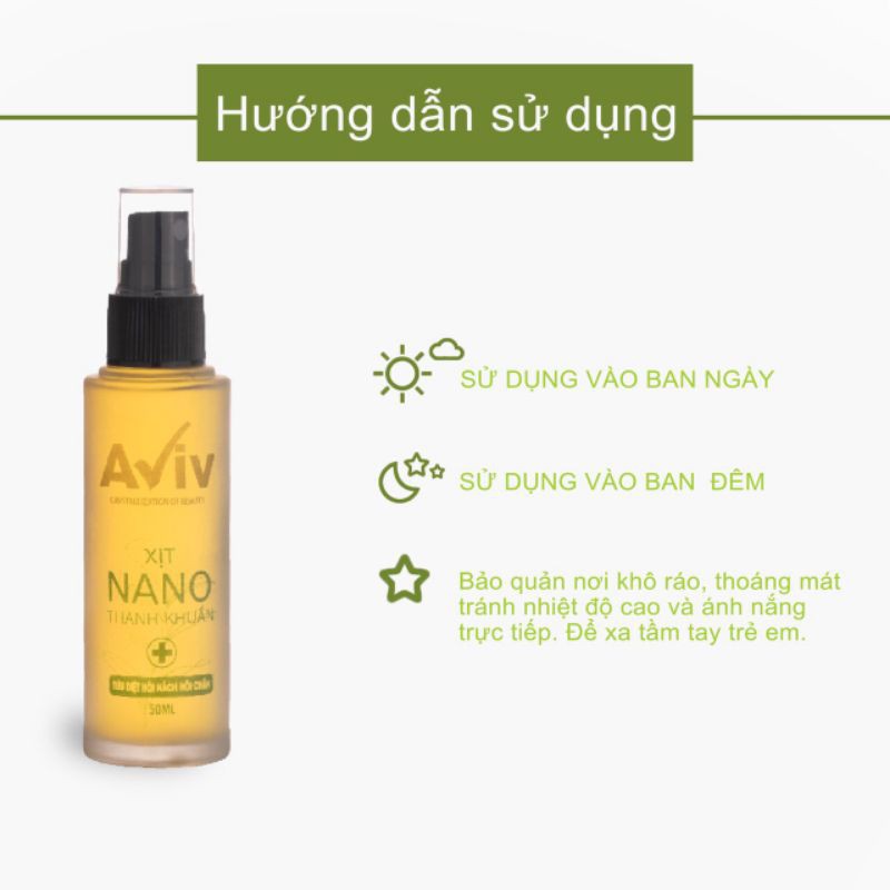 XỊT THANH KHUẨN NANO AVIV