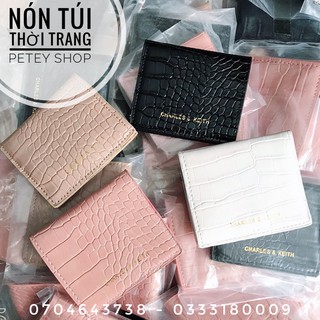 Ví cầm tay mini ullzang vân da rắn siêu sang chảnh chữ C..N.K