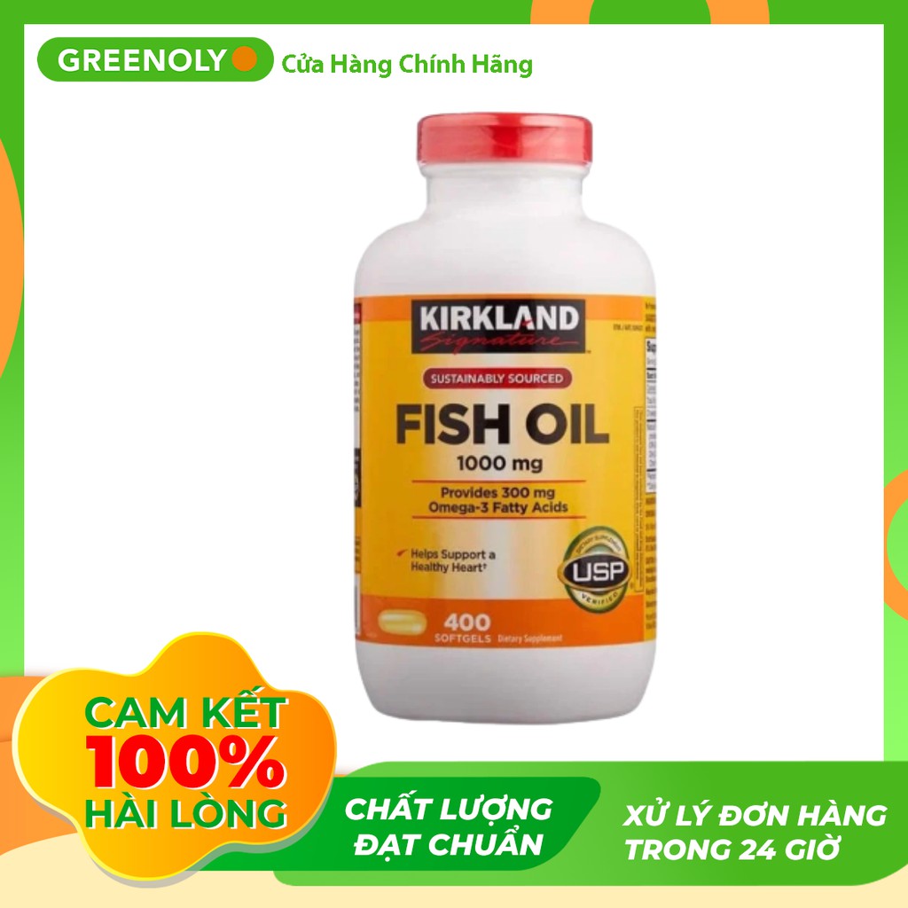 Dầu Cá Kirkland 1000mg Signature Fish Oil 400 Viên