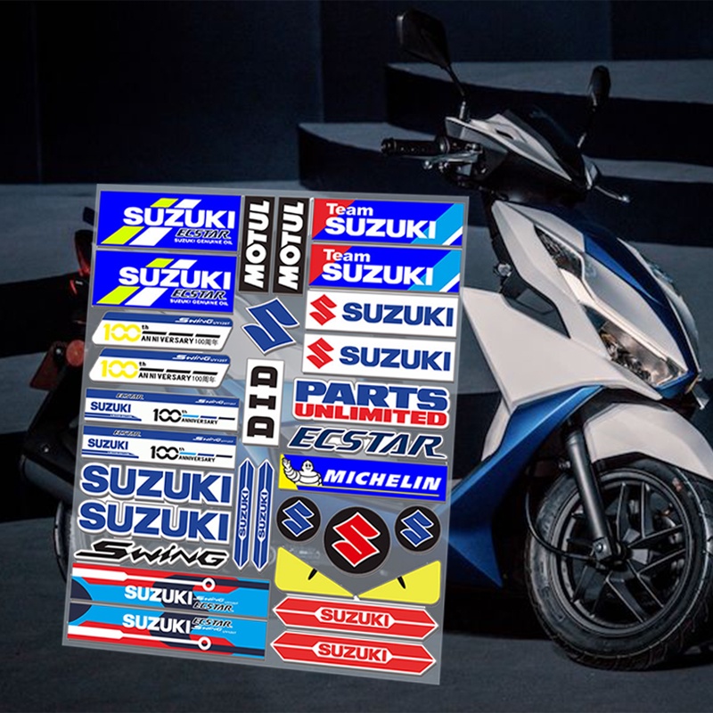 Miếng Dán Phản Quang Chống Thấm Nước Trang Trí Xe Mô Tô suzuki