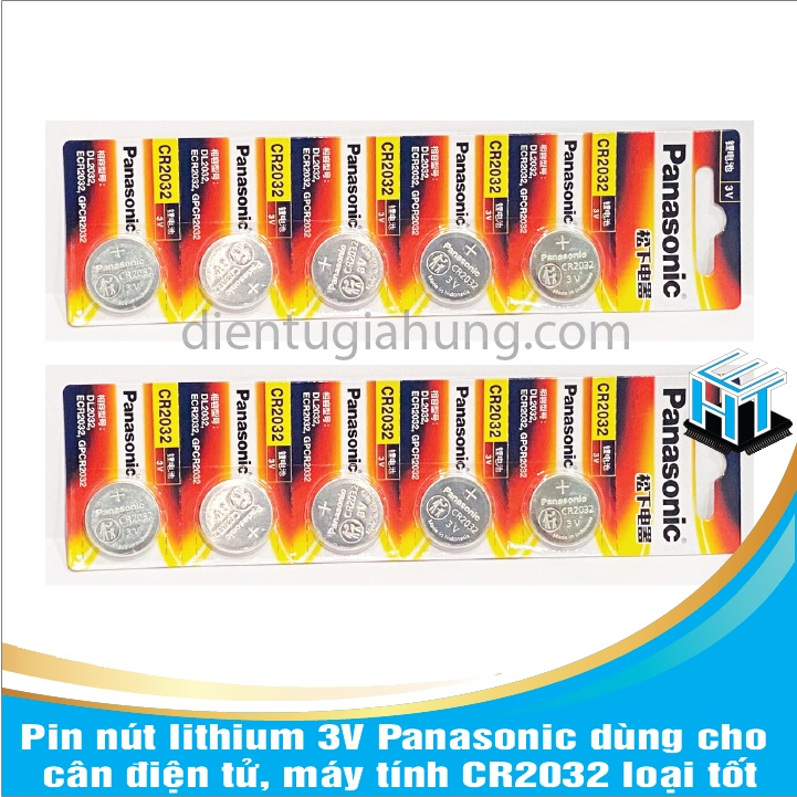 1 viên Pin nút lithium 3V Panasonic dùng cho cân điện tử, máy tính CR2032 loại tốt