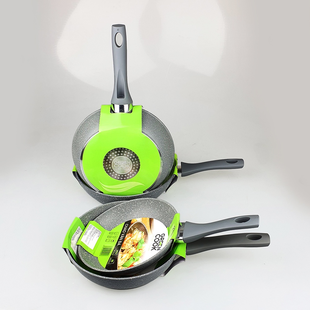 Chảo chống dính sâu lòng Greencook - Gcp02-20IH 20Cm Dùng được mọi loại bếp