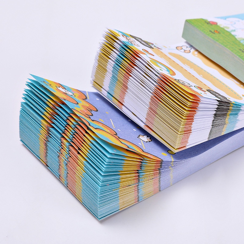 Giấy Note Ghi Chú 100 Tờ Hình Bé Thỏ Nghịch Ngợm Xinh Xắn Tập Giấy Viết Lưu Ý Hình Chữ Nhật Cute Nhiều Mẫu