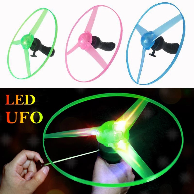 [Màu Sắc Ngẫu Nhiên] Đồ Chơi Đĩa Bay Xoay Có Đèn LED Vui Nhộn Cho Trẻ Em